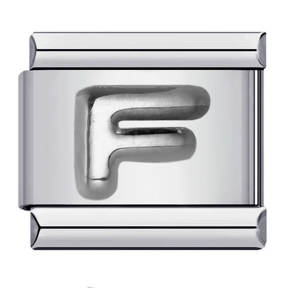 Raised Sliver Letter Charms