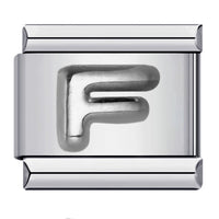 Raised Sliver Letter Charms