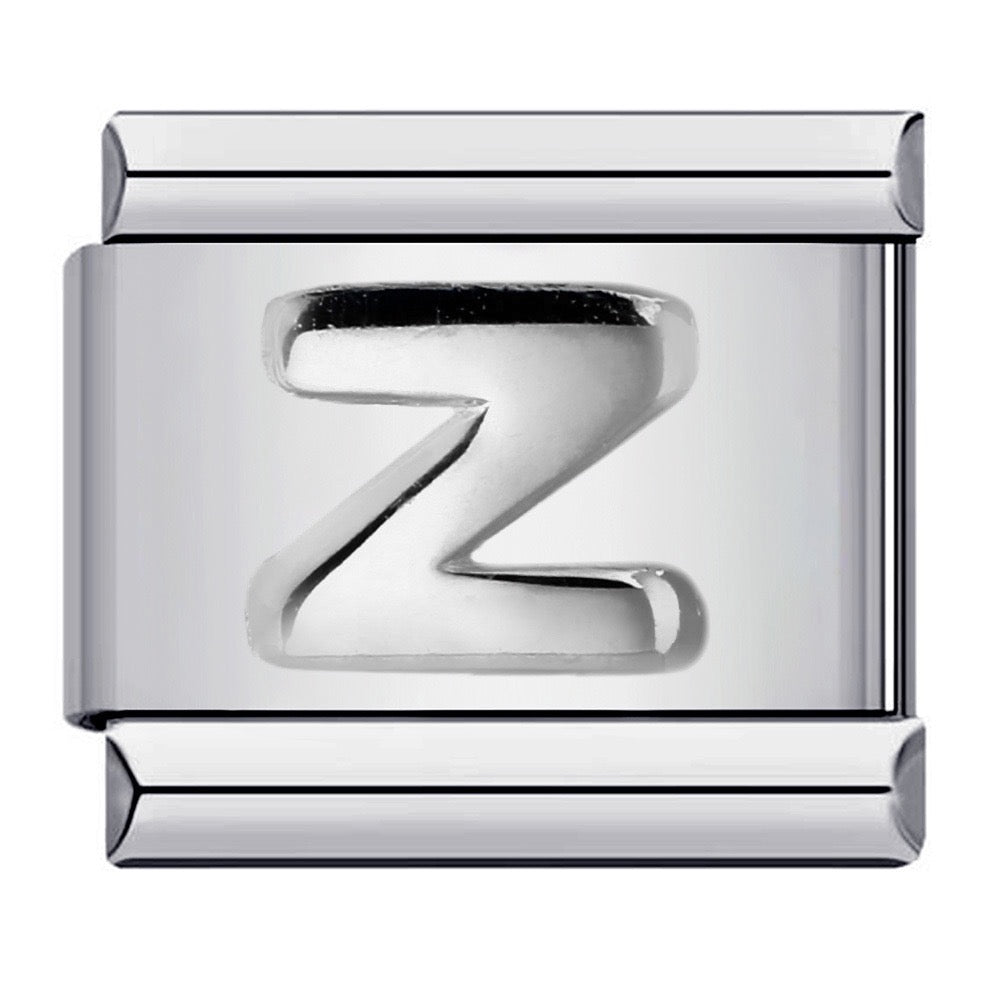 Raised Sliver Letter Charms