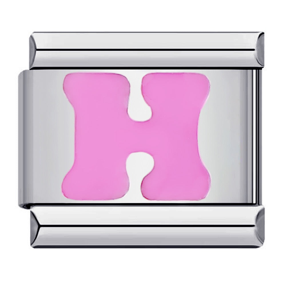 Pink Letter Charms