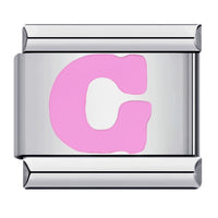 Pink Letter Charms