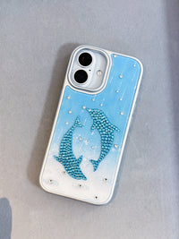 Bedazzled Blue Dolphin Case