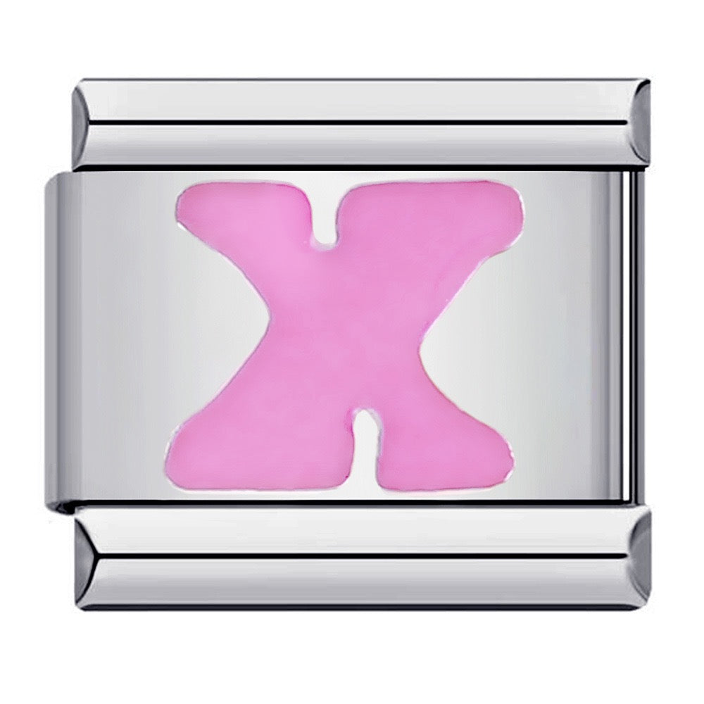 Pink Letter Charms