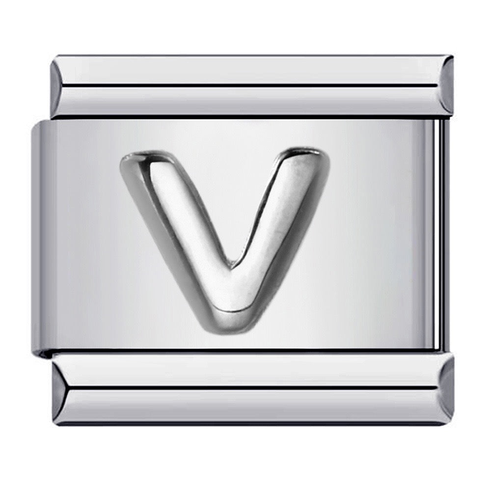 Raised Sliver Letter Charms