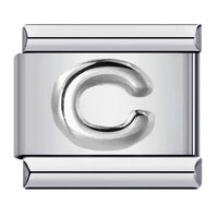 Raised Sliver Letter Charms