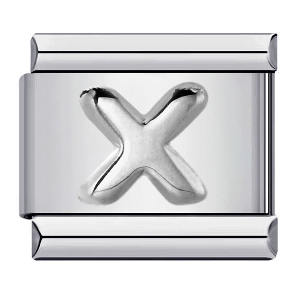 Raised Sliver Letter Charms