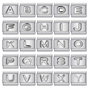 Raised Sliver Letter Charms