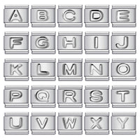 Raised Sliver Letter Charms