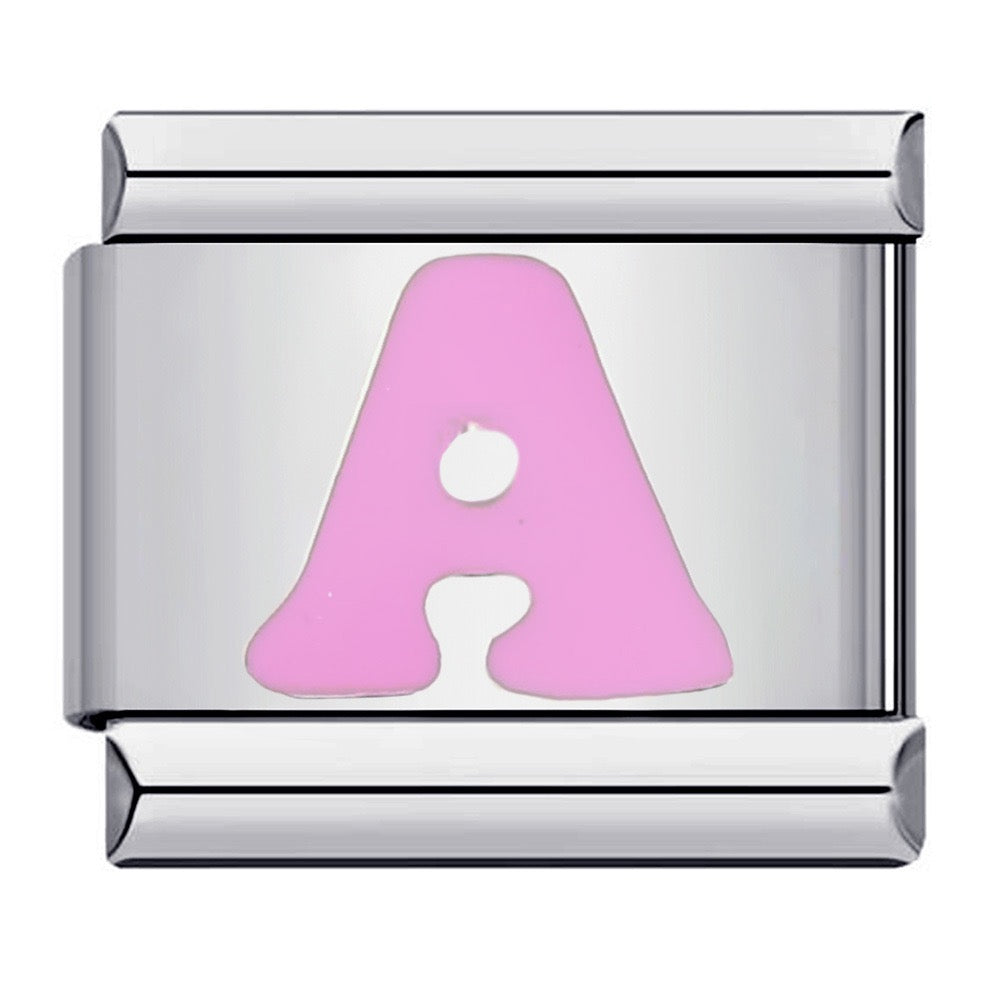 Pink Letter Charms