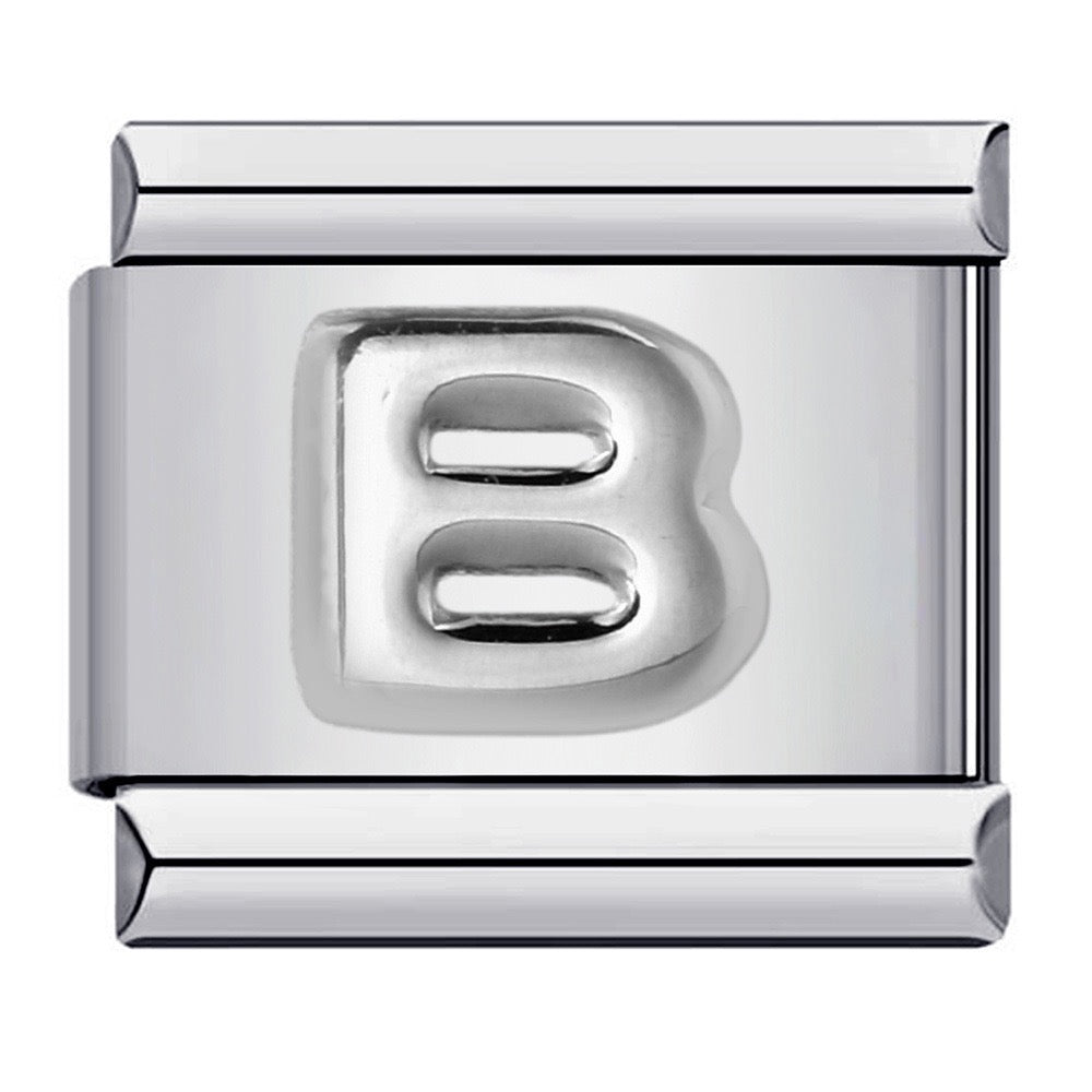 Raised Sliver Letter Charms