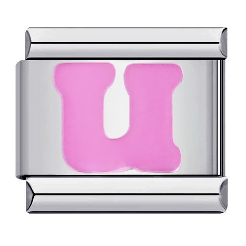 Pink Letter Charms
