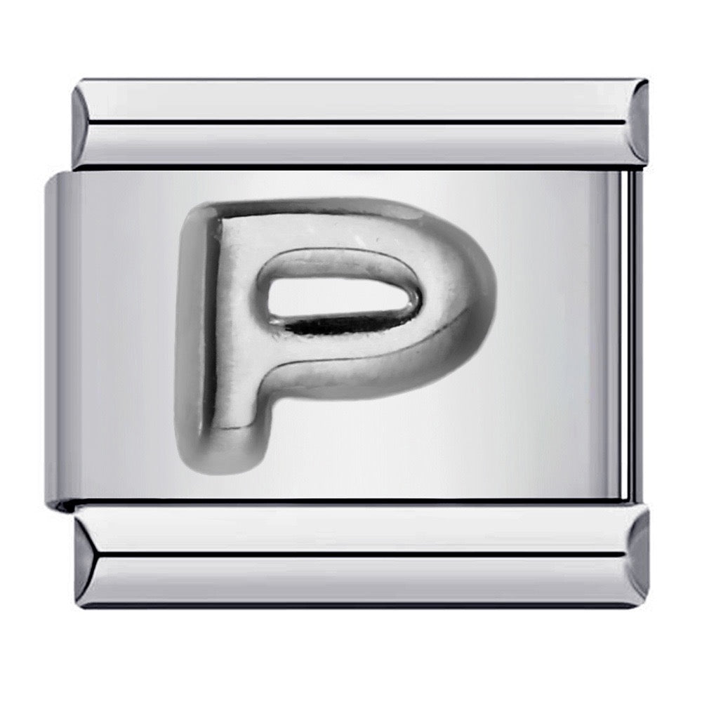 Raised Sliver Letter Charms