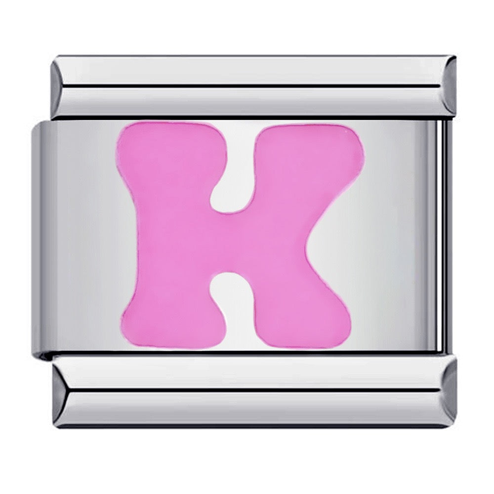 Pink Letter Charms