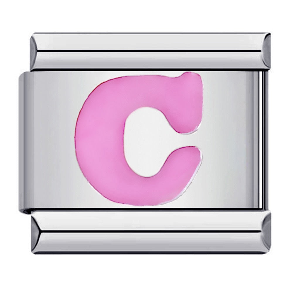 Pink Letter Charms