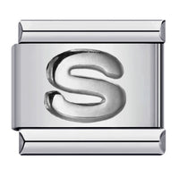 Raised Sliver Letter Charms