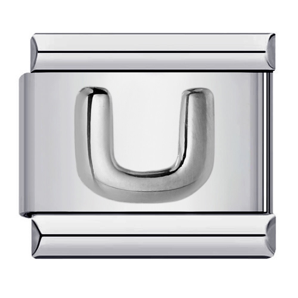 Raised Sliver Letter Charms