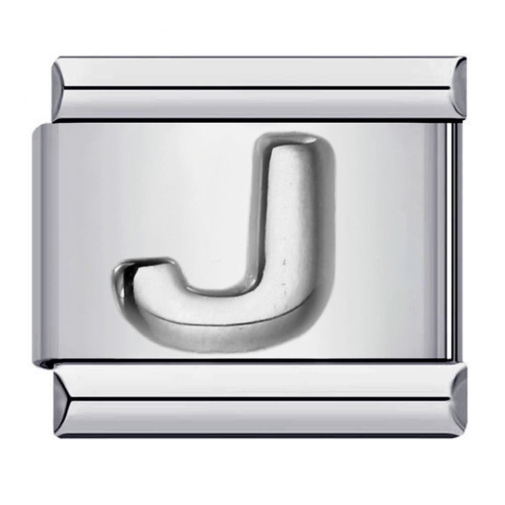 Raised Sliver Letter Charms
