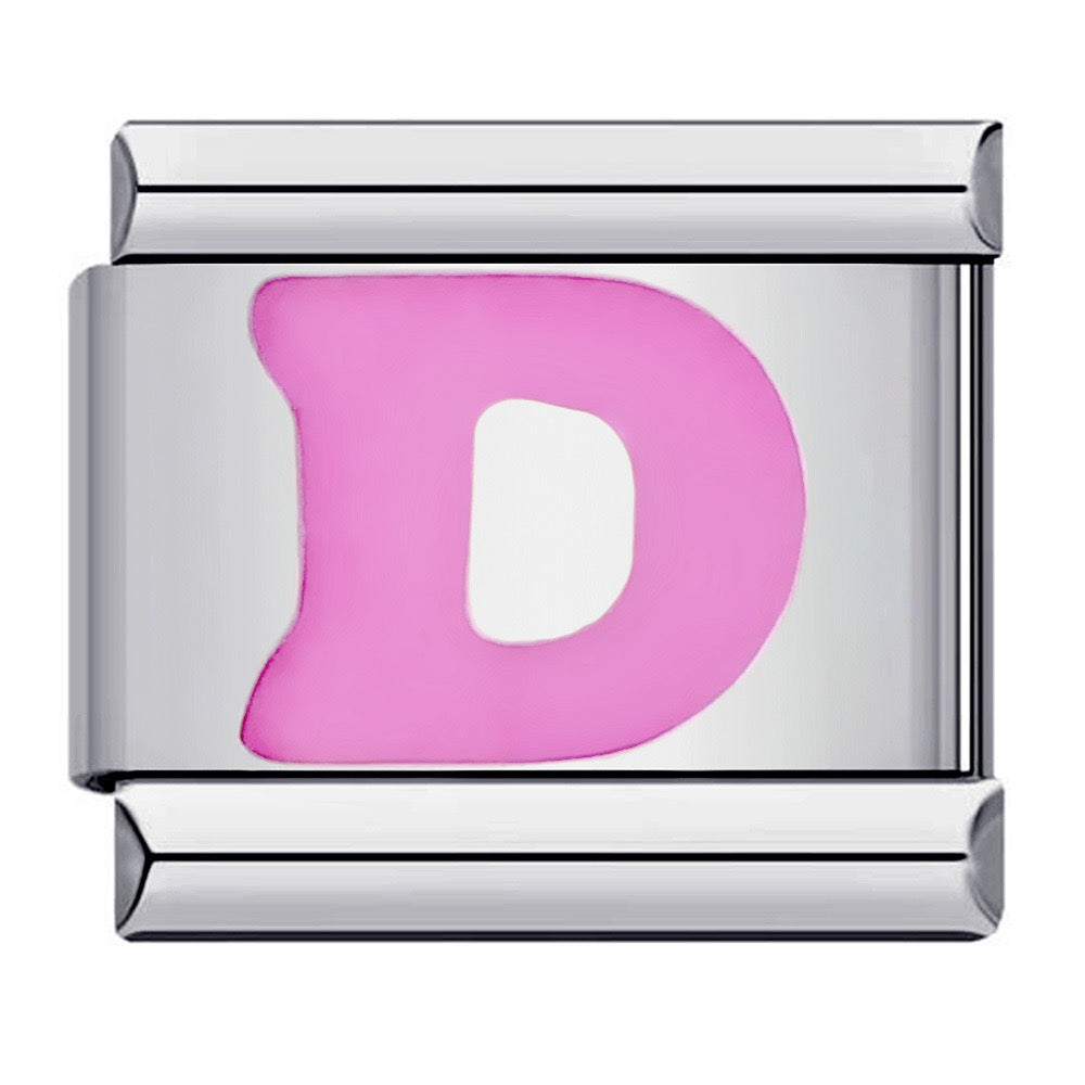 Pink Letter Charms