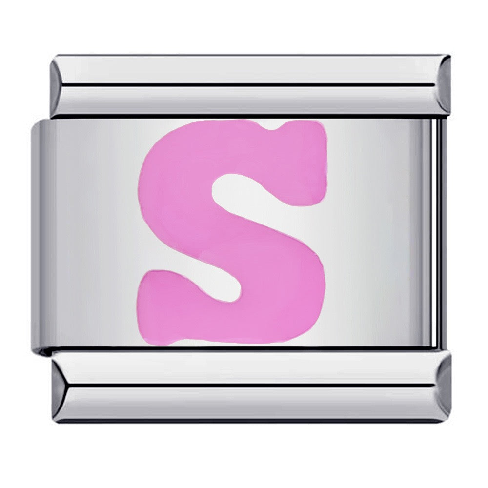 Pink Letter Charms