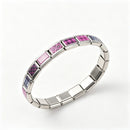 Pink Gingham Italian Charm Bracelet