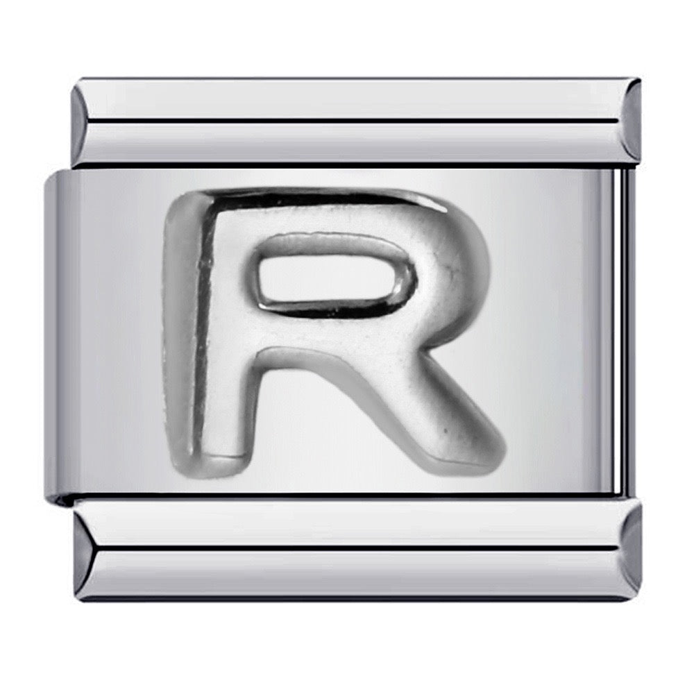 Raised Sliver Letter Charms