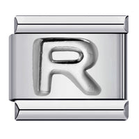 Raised Sliver Letter Charms