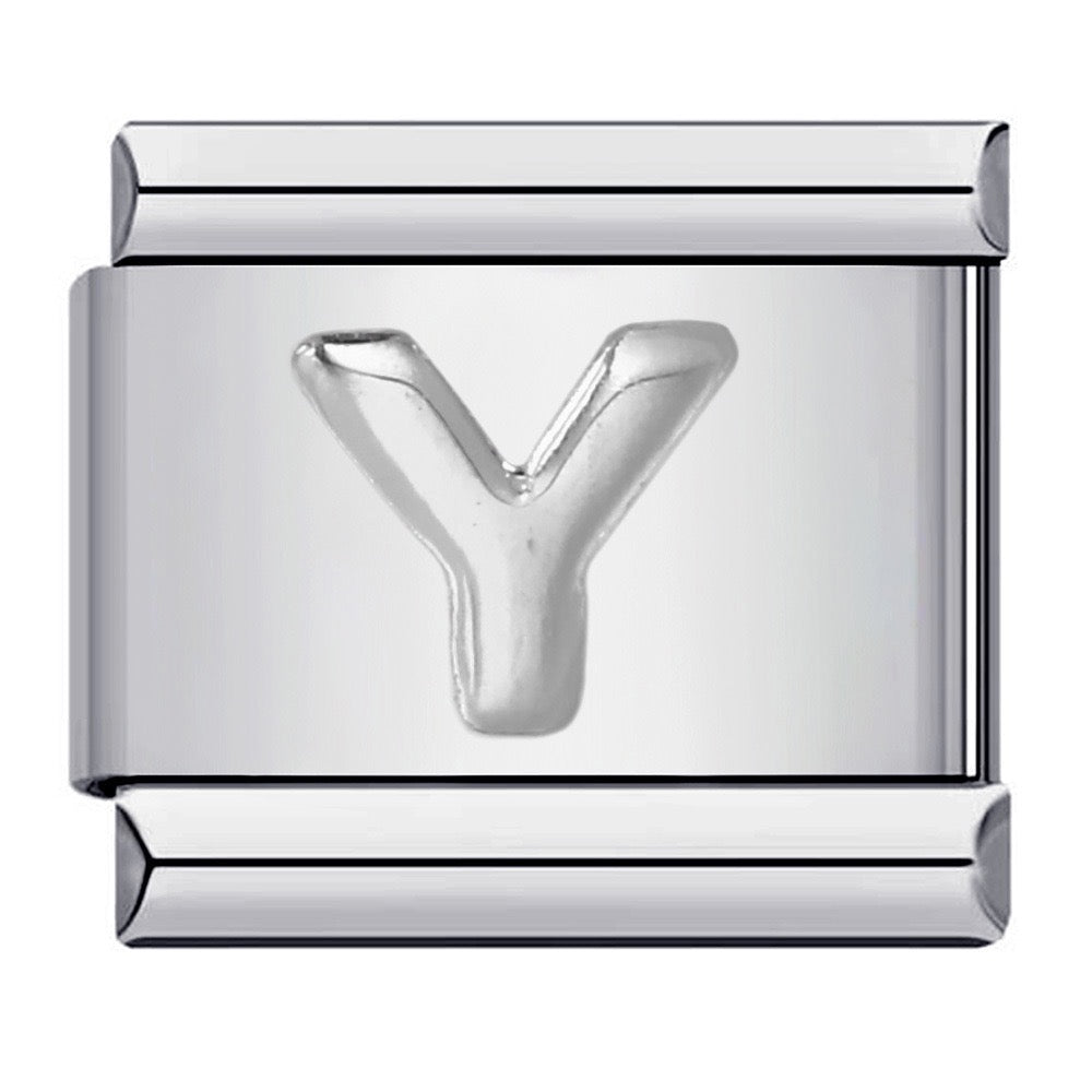 Raised Sliver Letter Charms