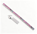 Pink Gingham Italian Charm Bracelet