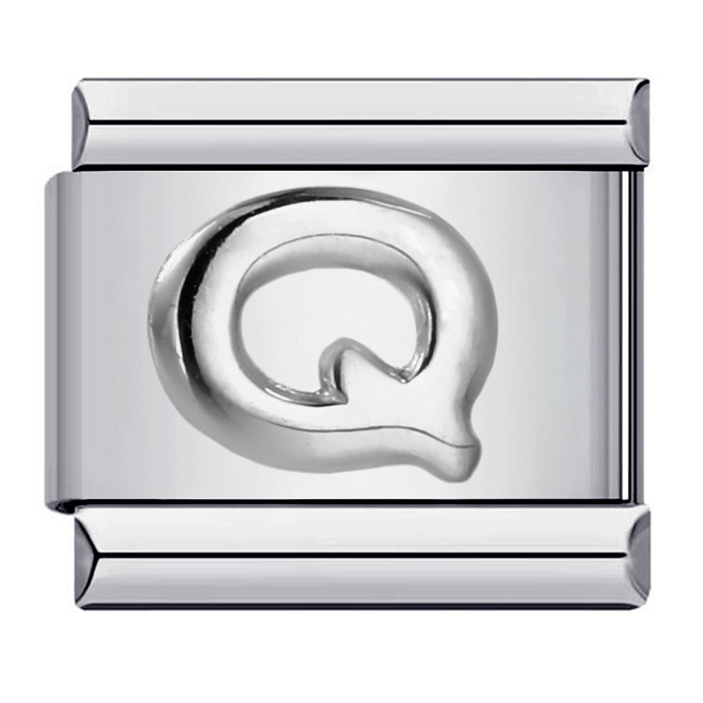 Raised Sliver Letter Charms