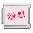 Pink Heart Dice